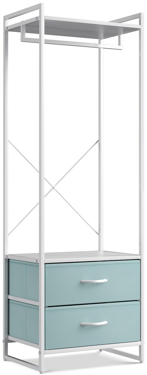 Sorbus Clothing Rack with Drawers - Clothes Stand Dresser - Wood Top, Steel Frame, & Fabric Drawers - Tall Closet Storage Organizer - Garment Rack for Hanging Shirts, Dresses, & Jackets